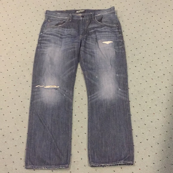 Arizona Jean Company Other - MEN'S ARIZONA STRAIGHT DISTRESSED SLIM DARK JEANS